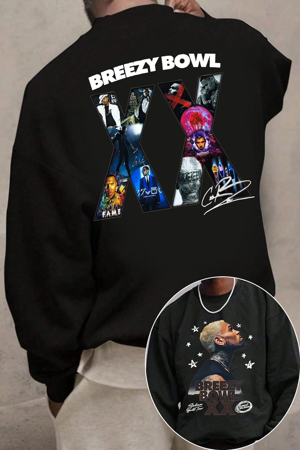 2 Sided CB Graphic Sweatshirt For men