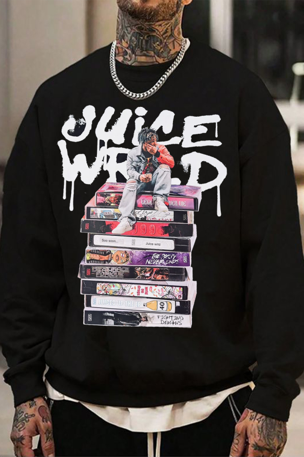 Juicewrld long sleeve round neck men's sweatshirt
