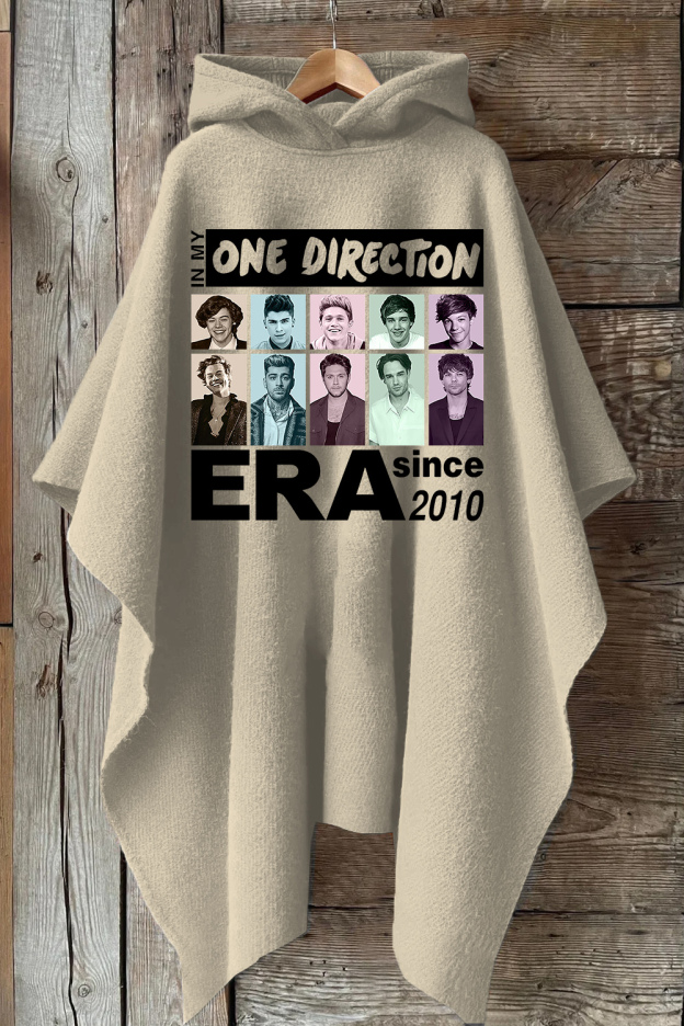 In My One Direction Era Hooded Warm Shawl Cape