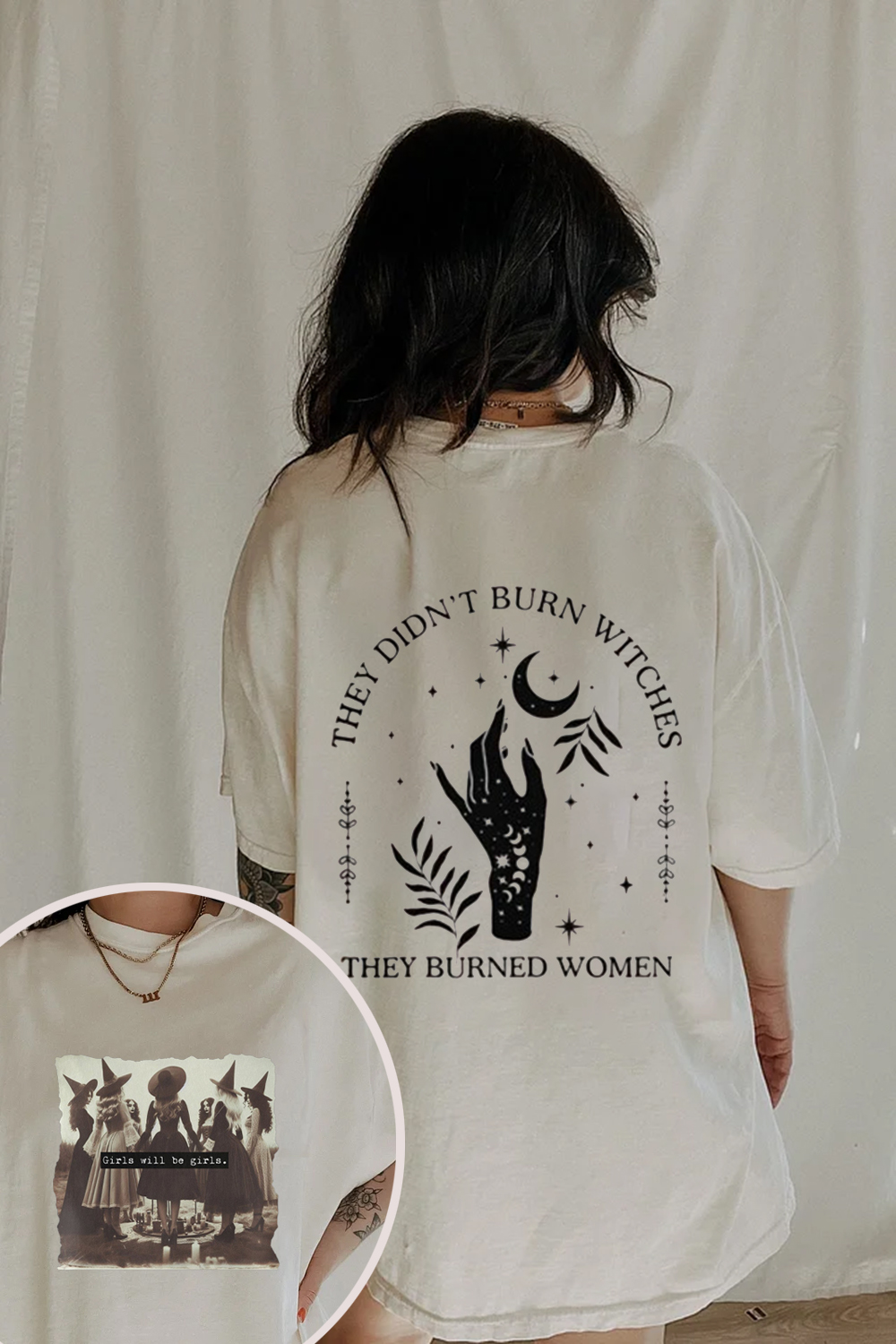 GIRLS WILL BE GIRLS FUNNY WITCHES 2 SIDES SHIRTS