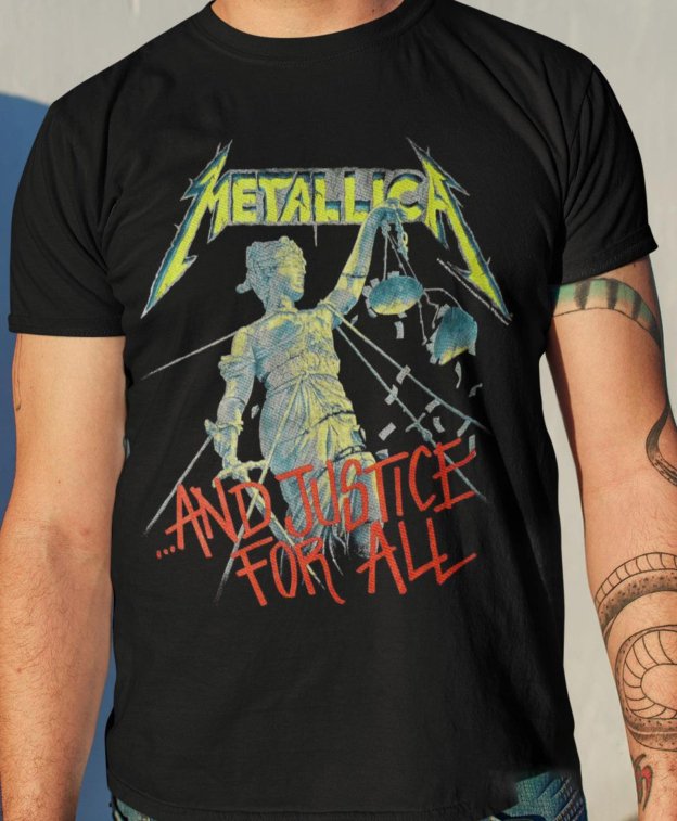 And Justice For All Metallic Band Shirt Tee
