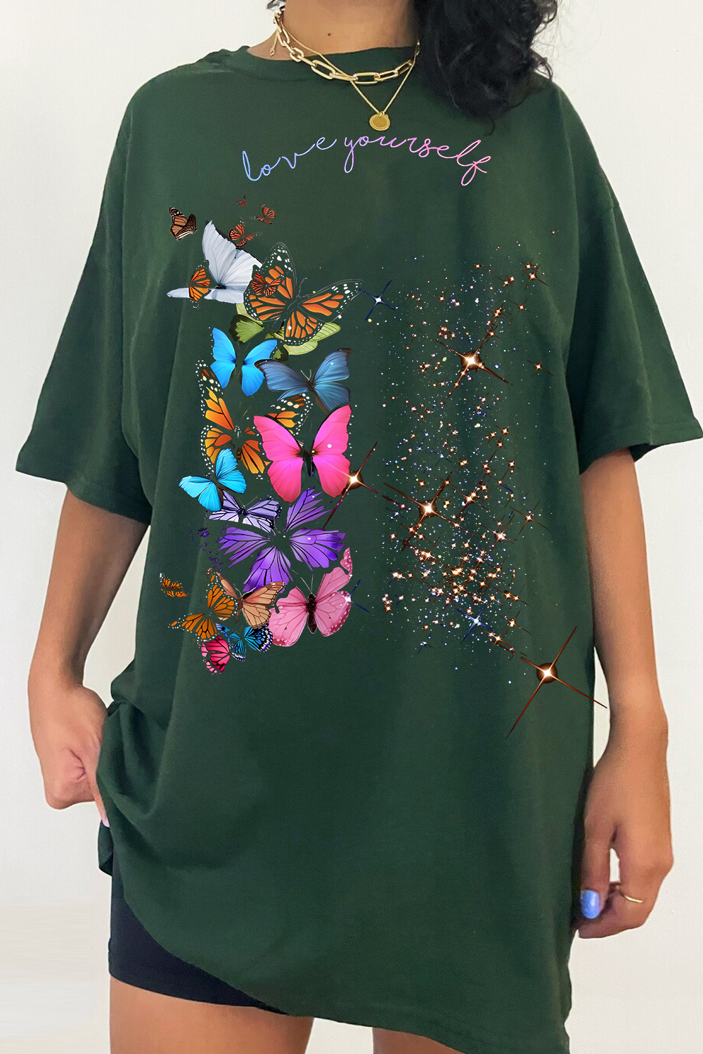 BTS Butterfly Print T-Shirt