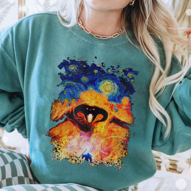 Balrog Starry Night LOTR Vintage Sweatshirt