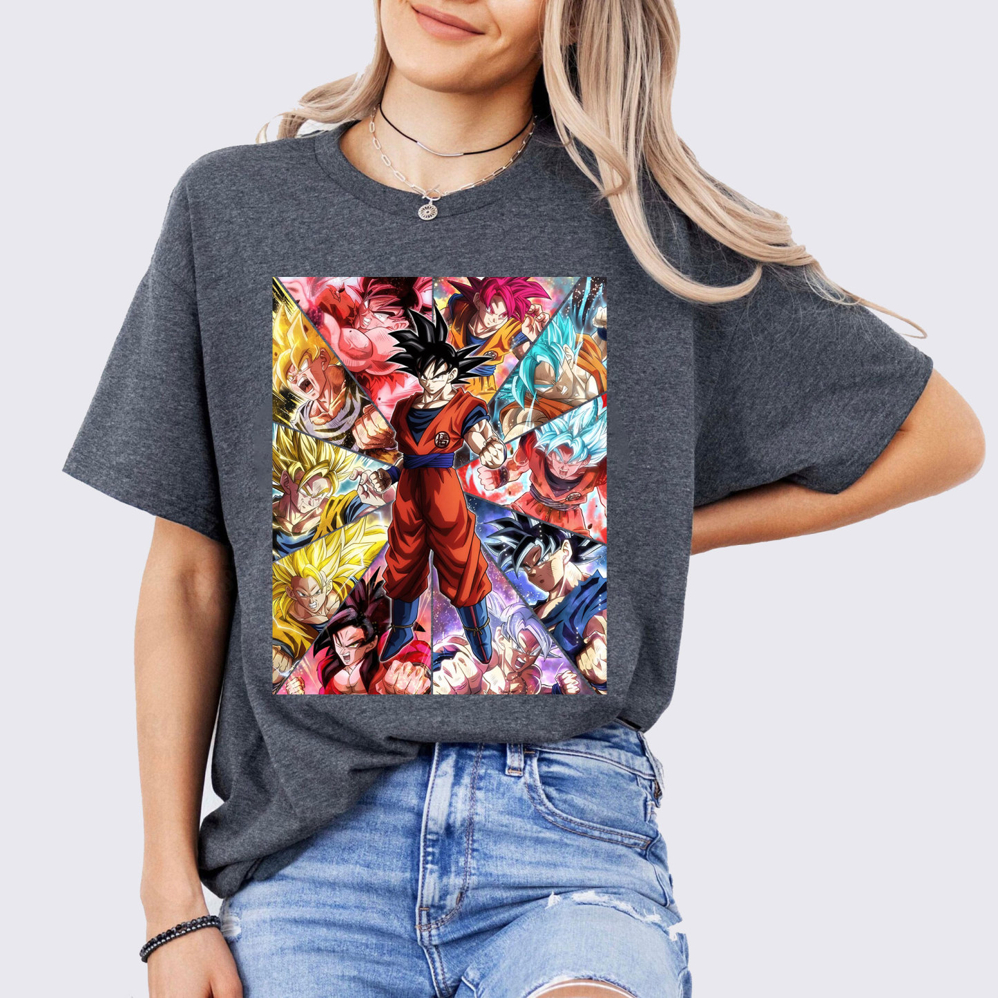 Goku All Forms SSJ Tee For Women