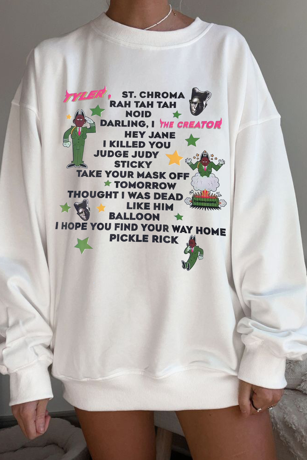 tylerthecreator round neck long sleeve sweatshirt