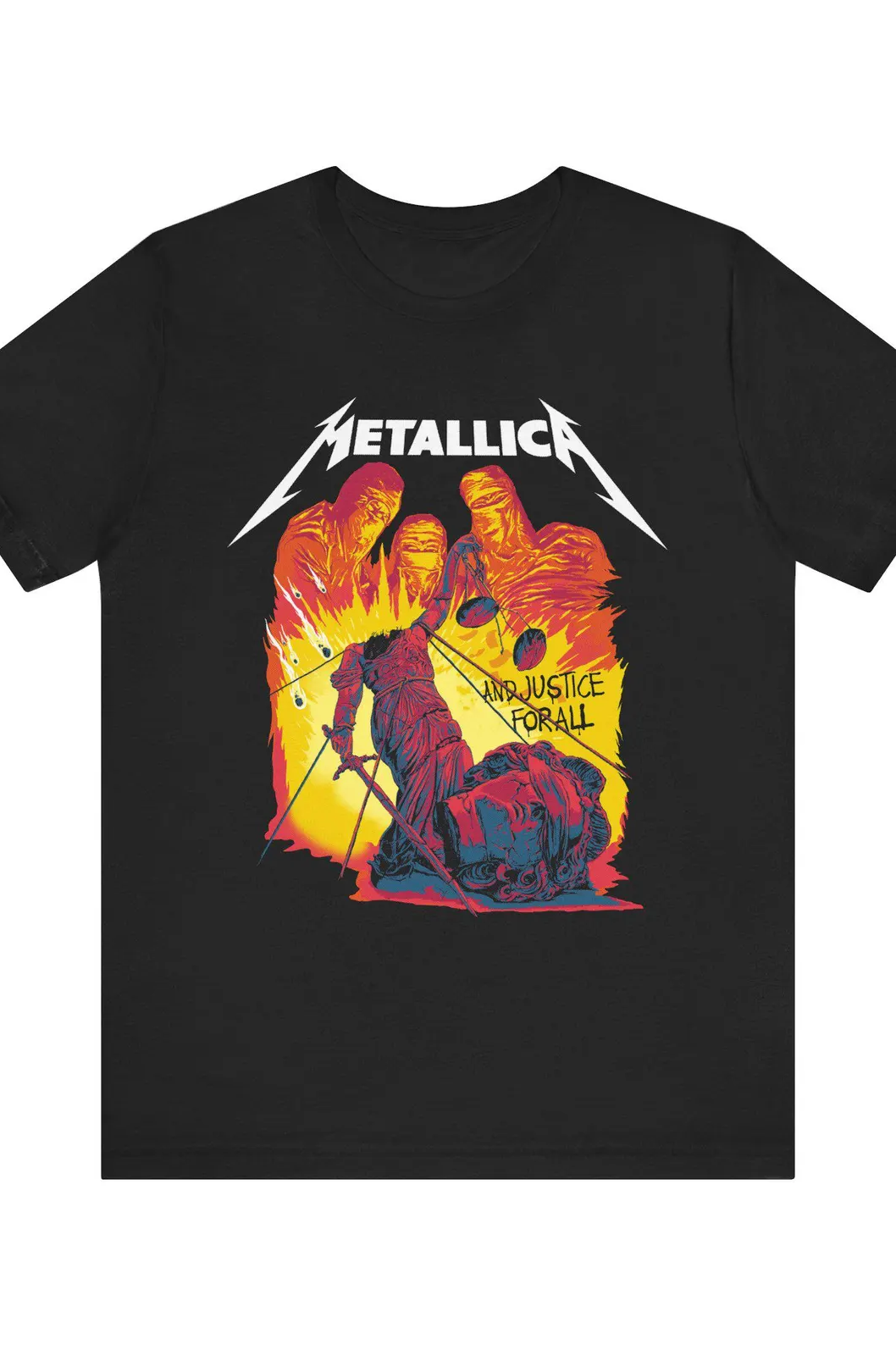 And Justice For All Metallic A Thrash Metal Band Shirt