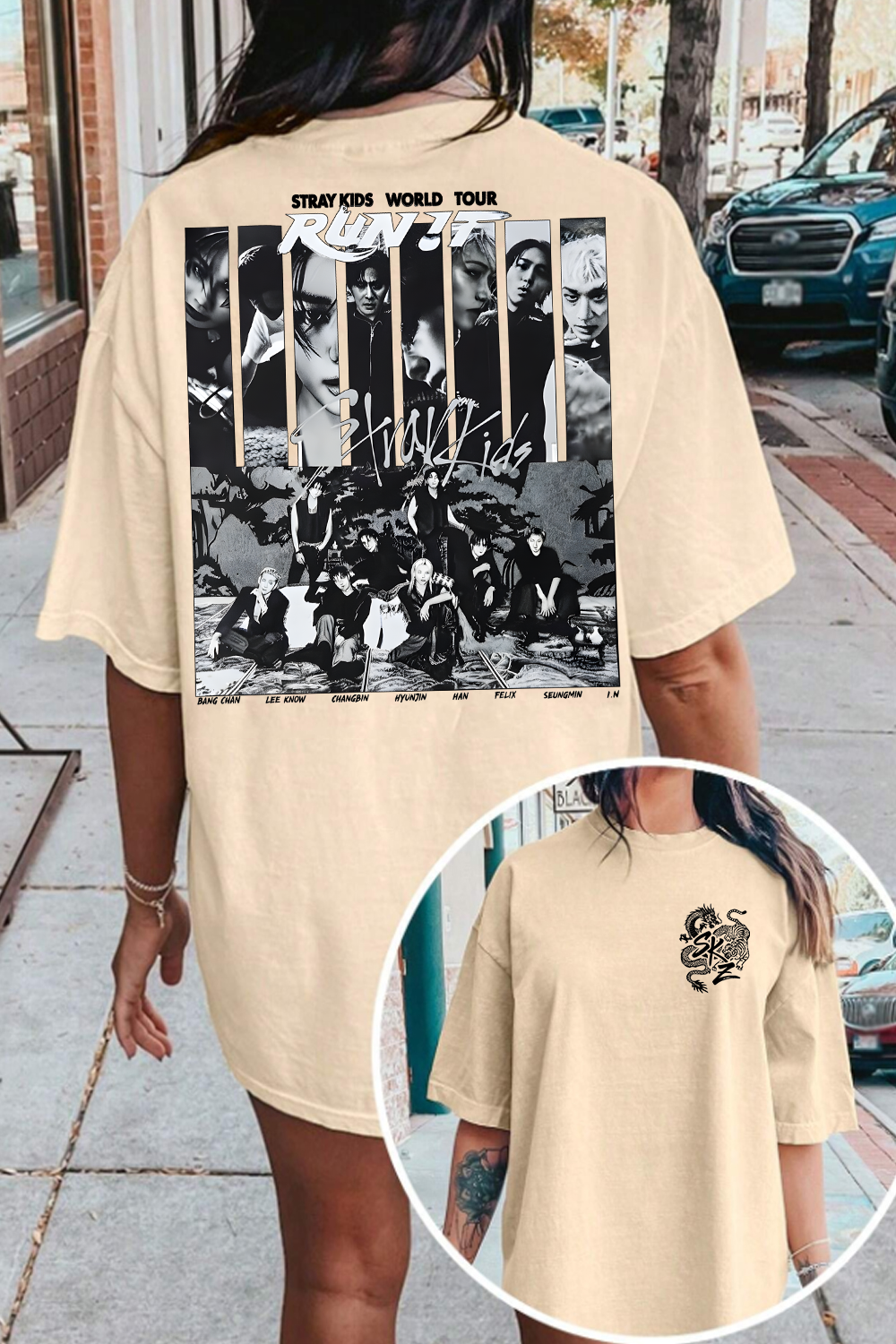 Stray Kids Run It World Tour Two-Sided Tee