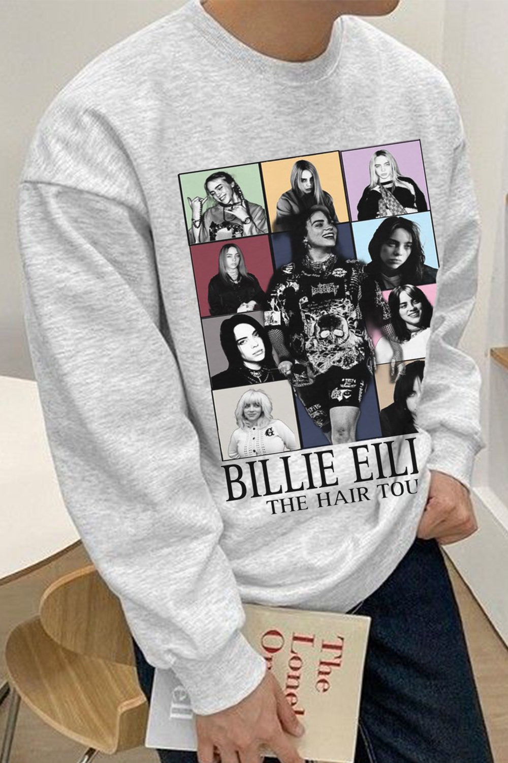 Billie Eilish Printed Casual Round Neck Long Sleeve Sweatshirt