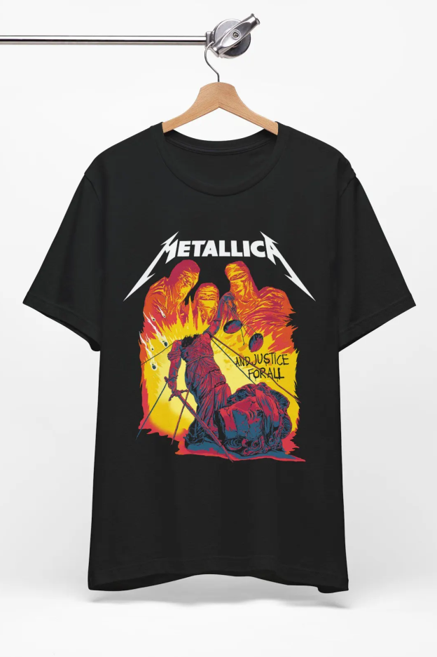 And Justice For All Metallic A Thrash Metal Band Shirt