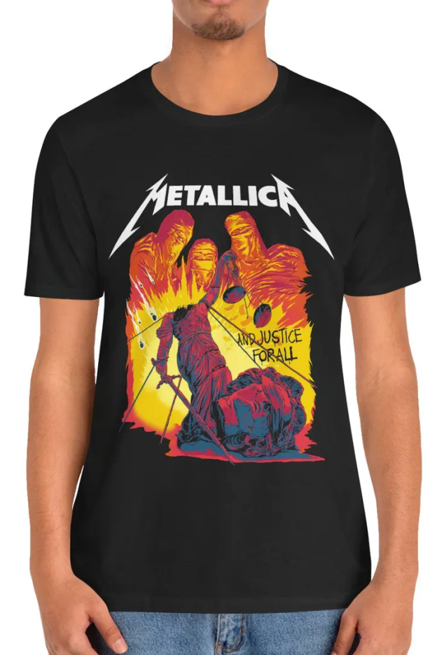 And Justice For All Metallic A Thrash Metal Band Shirt