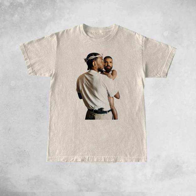 Kendrick Lamar Holding Baby Drake  – Men Shirt