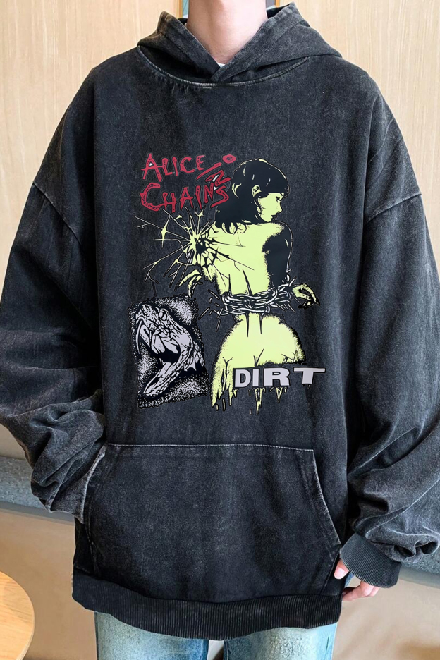 aliceinchains Washed cotton hooded