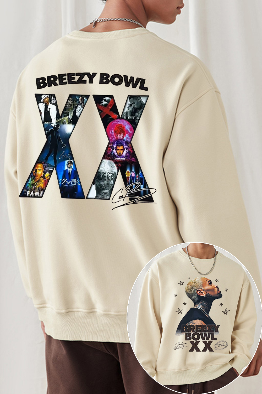 2 Sided CB Graphic Sweatshirt For men