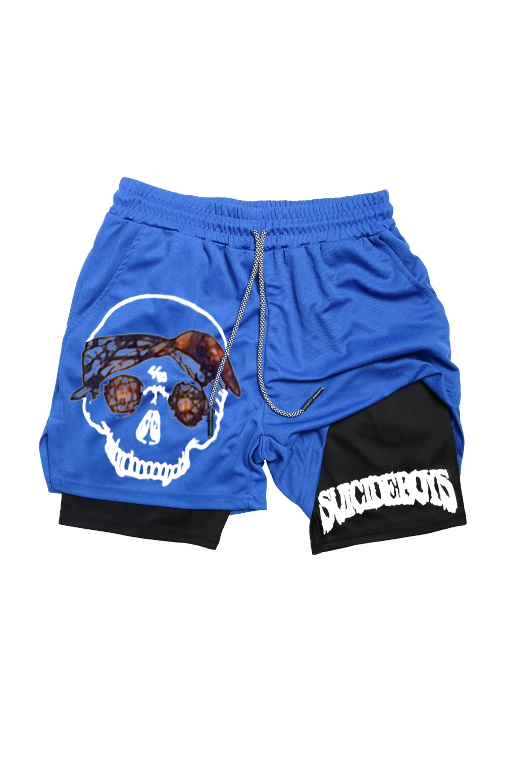 $UICIDEBOY$ KING OF RAP printed shorts