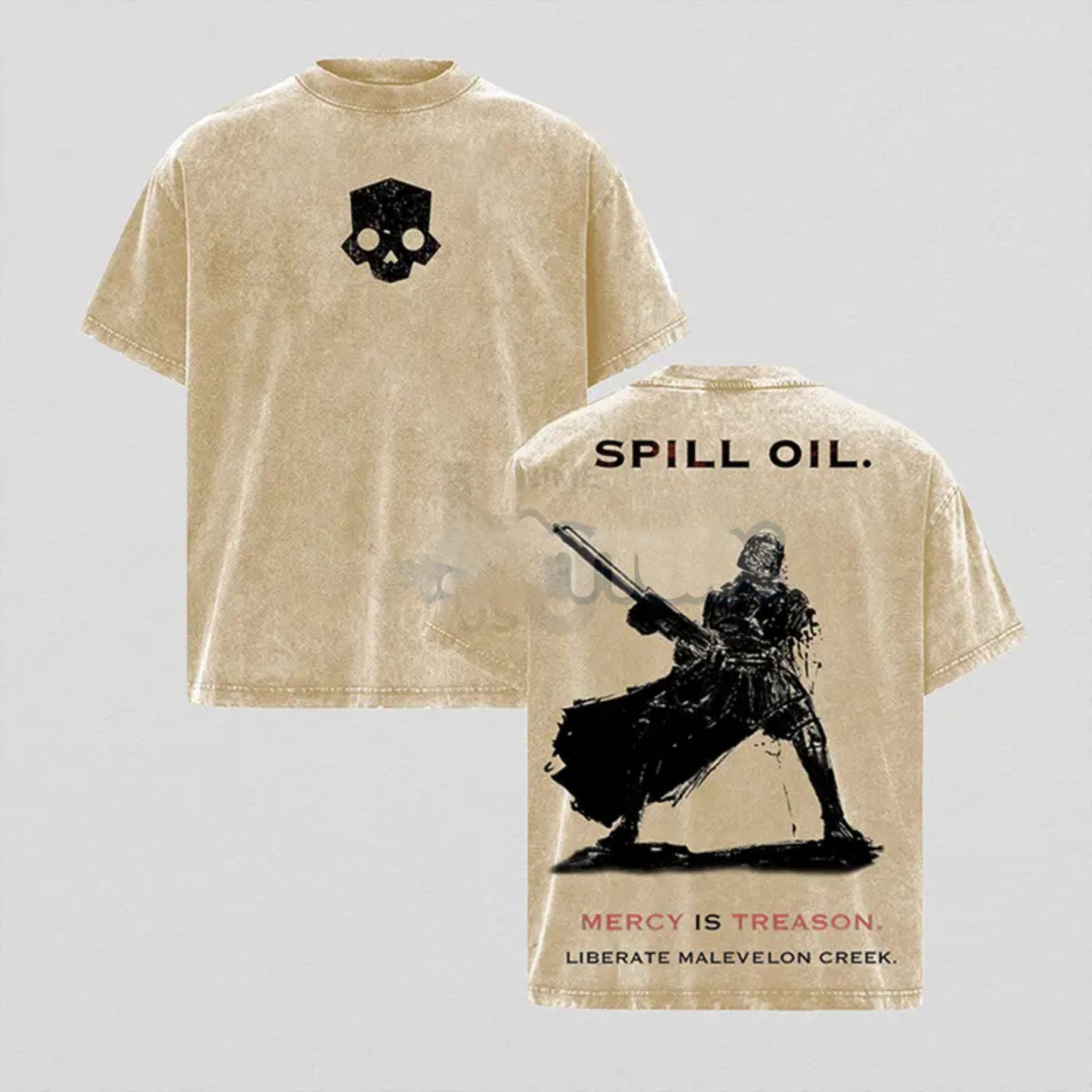 Helldivers 2 Oversized Vintage Unisex Washed Shirt