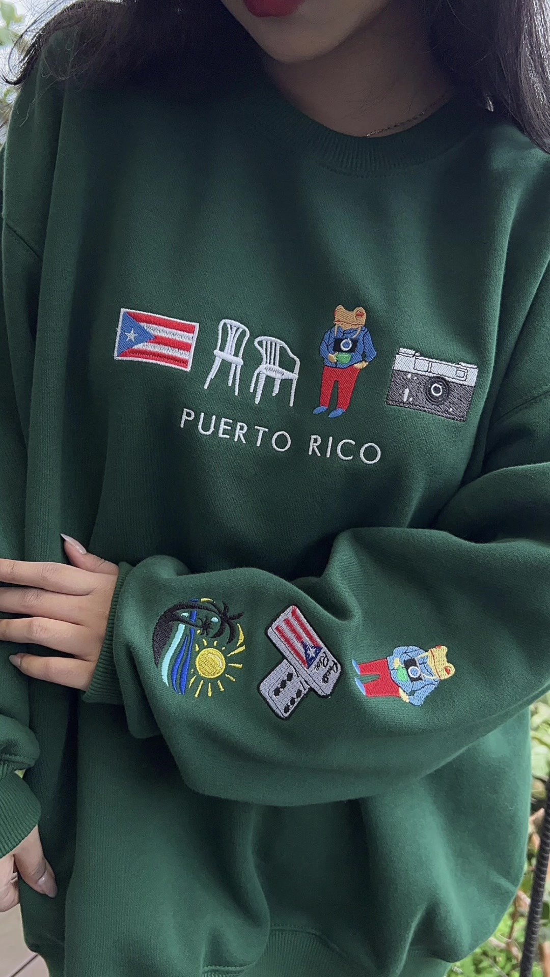 Obsessed 💓 Puertorico Embroidered Sweatshirt