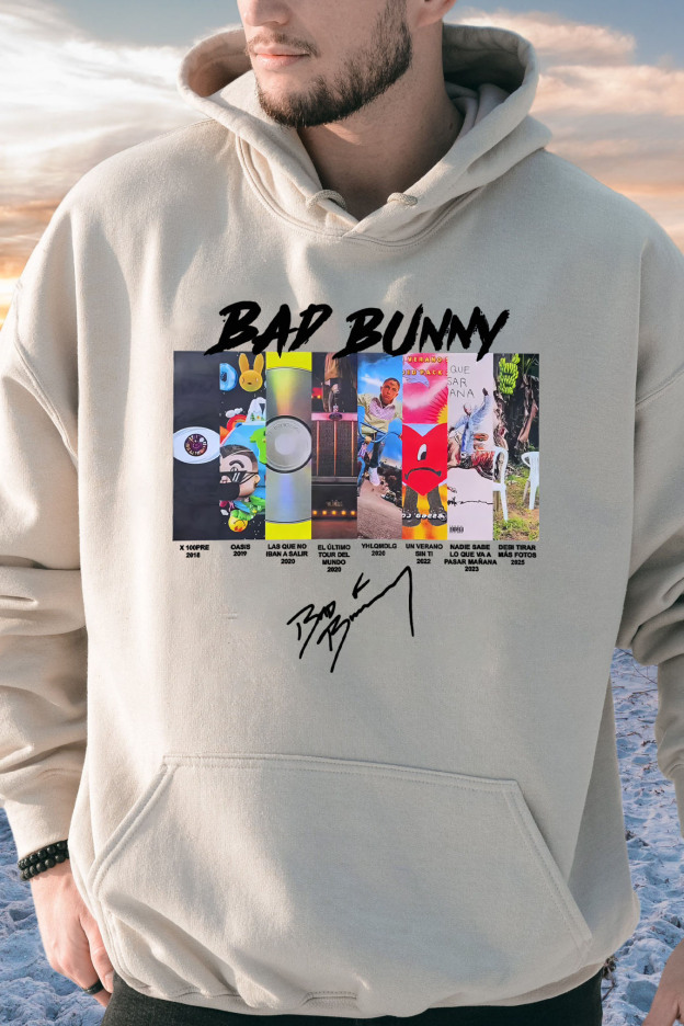 badbunny men hoodie