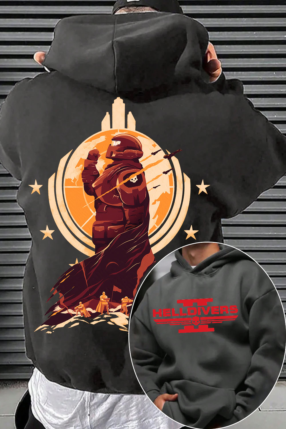 Helldivers 2 Oversized Vintage Unisex Hoodie