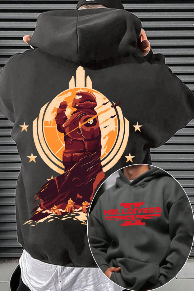 Helldivers 2 Oversized Vintage Unisex Hoodie