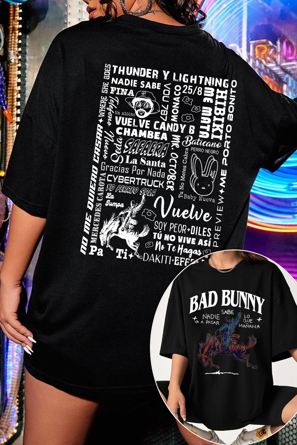 bad bunny retro song T-shirt
