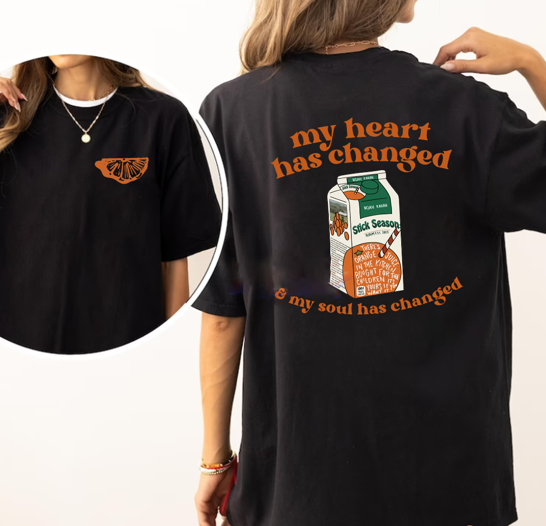 Orange Juice Noah Kahan My Heart Has Changed Tshirt