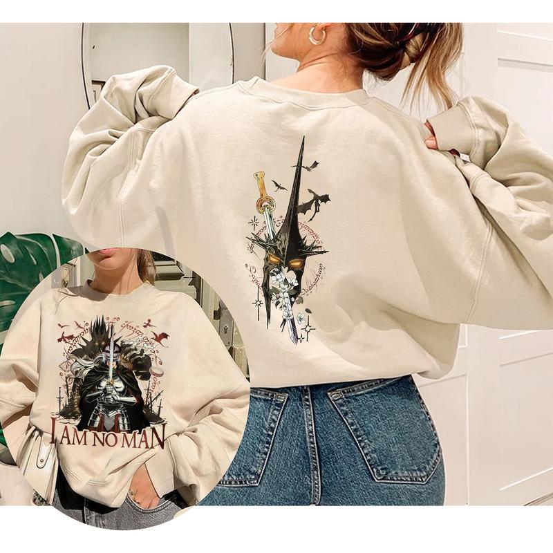 I Am No Man  LOTR 2 Sides Sweatshirt