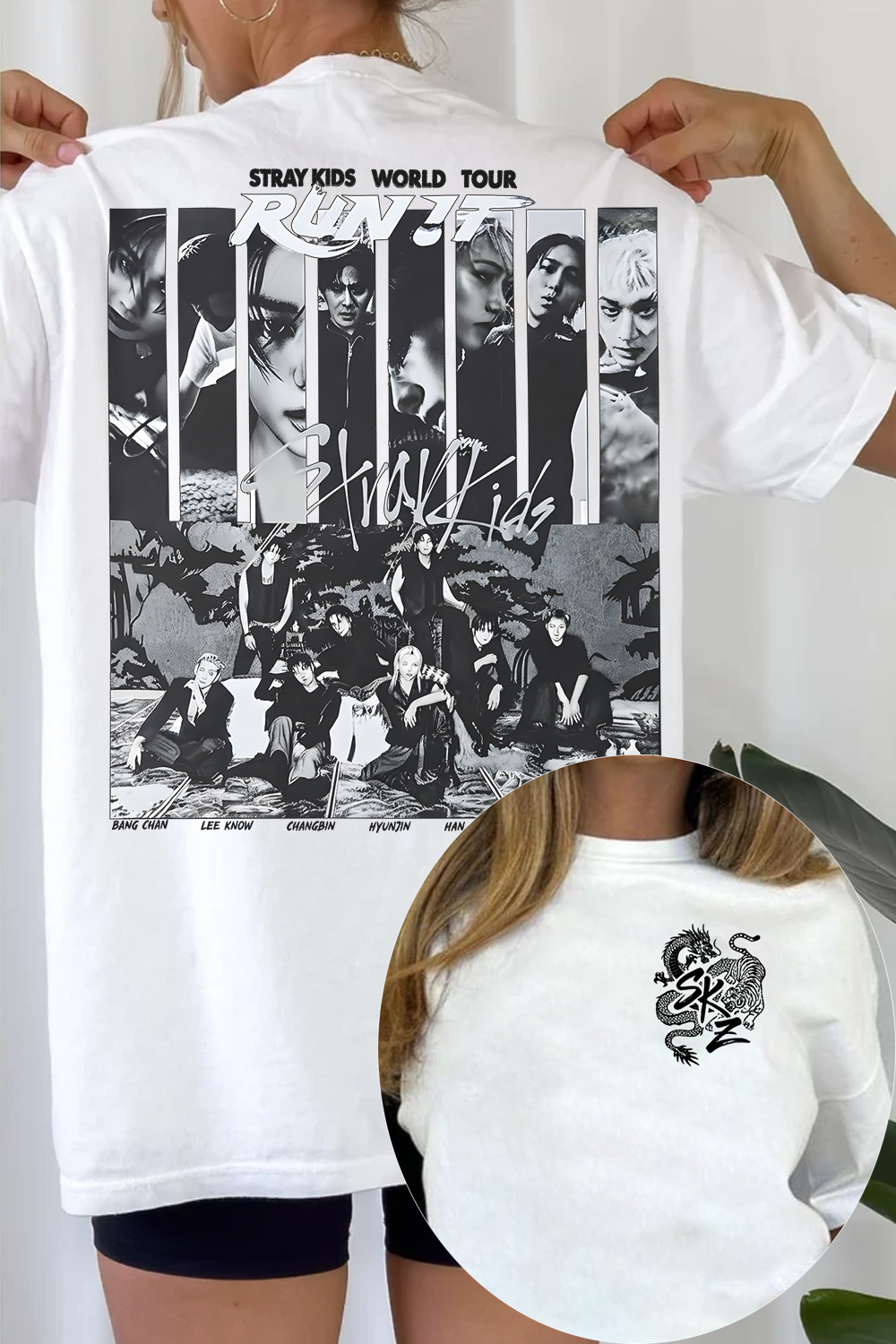 Stray Kids Run It World Tour Two-Sided Tee