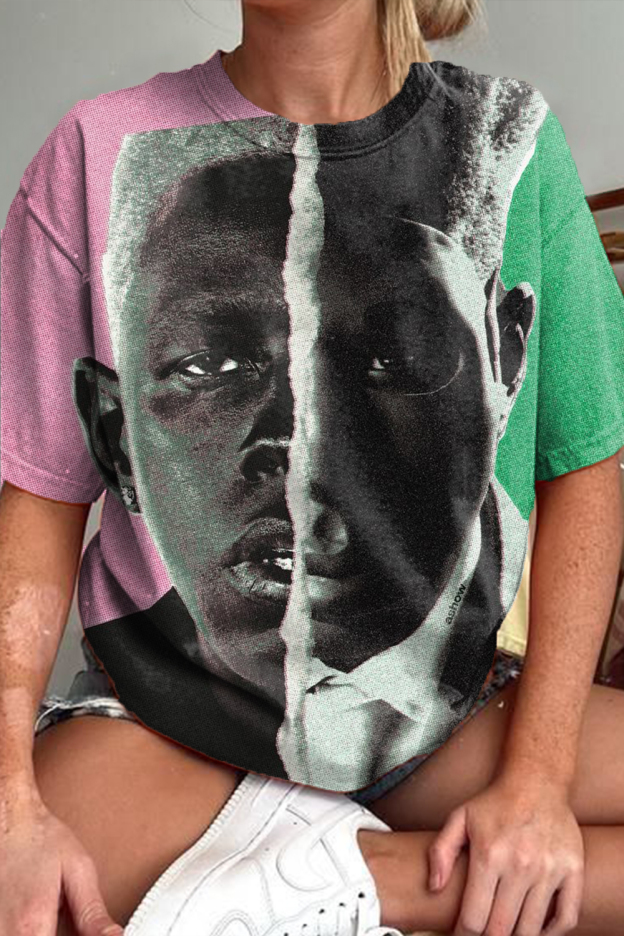 Tyler the Creator Chromakopia Color Block Casual Crew Neck T-Shirt