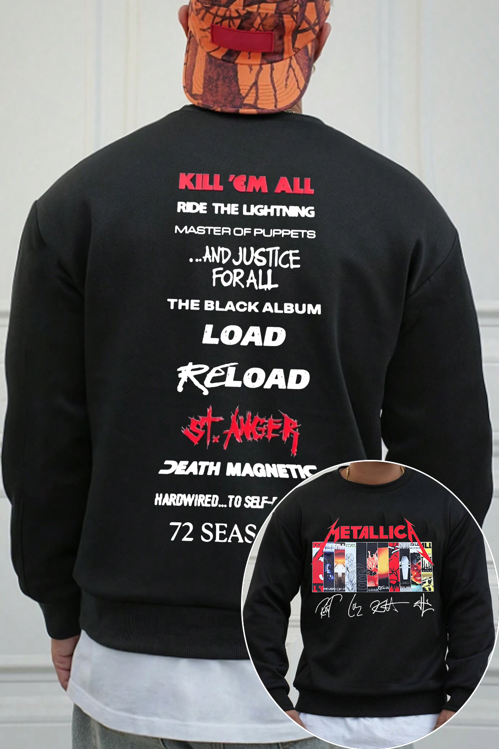 Metallica albums men sweatshirt