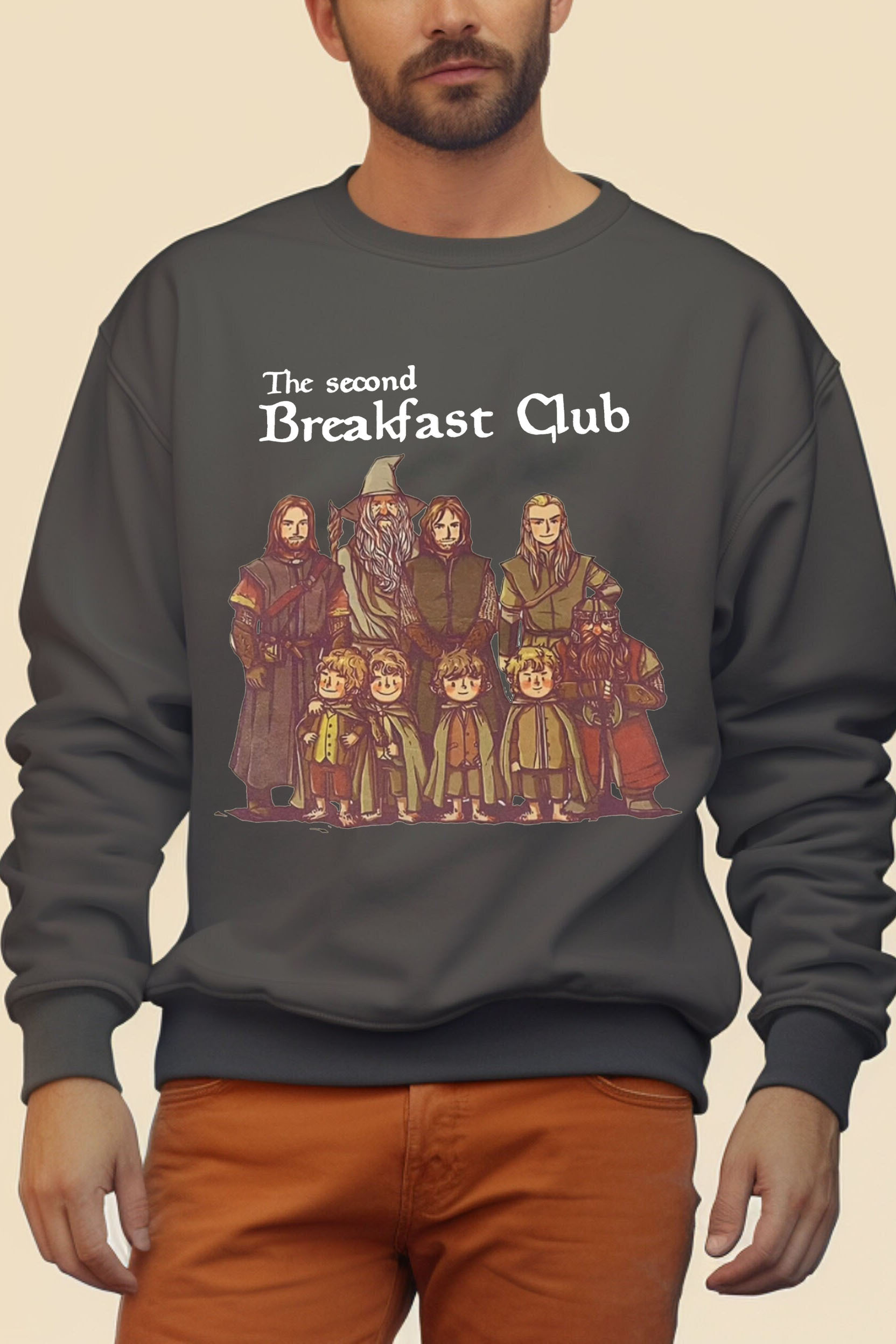 Lord of the Rings cartoon casual men's printed sweatshirt