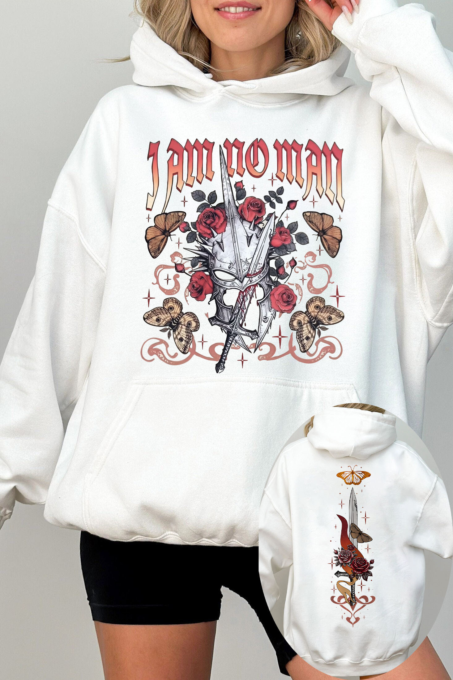 LOTR I Am No Man 2 Sides Hoodie