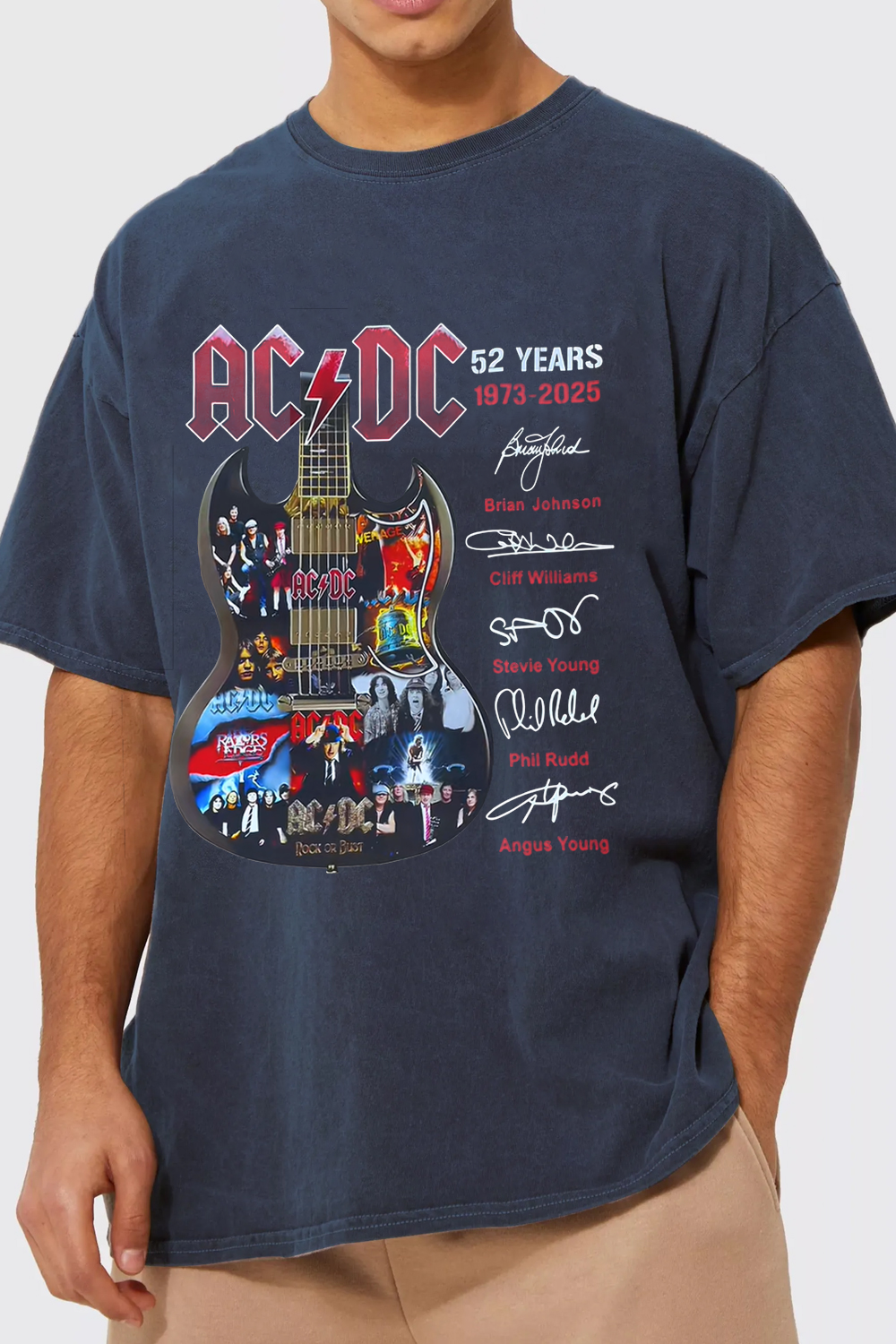 Acdc 52 Years 1973 2025 Tee