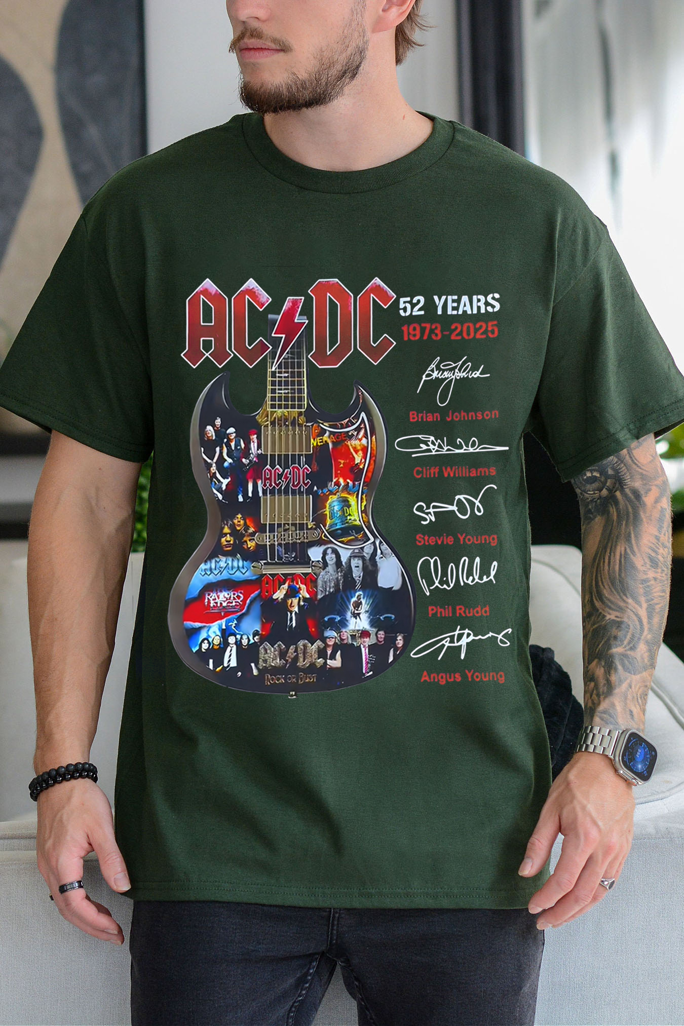 Acdc 52 Years 1973 2025 Tee