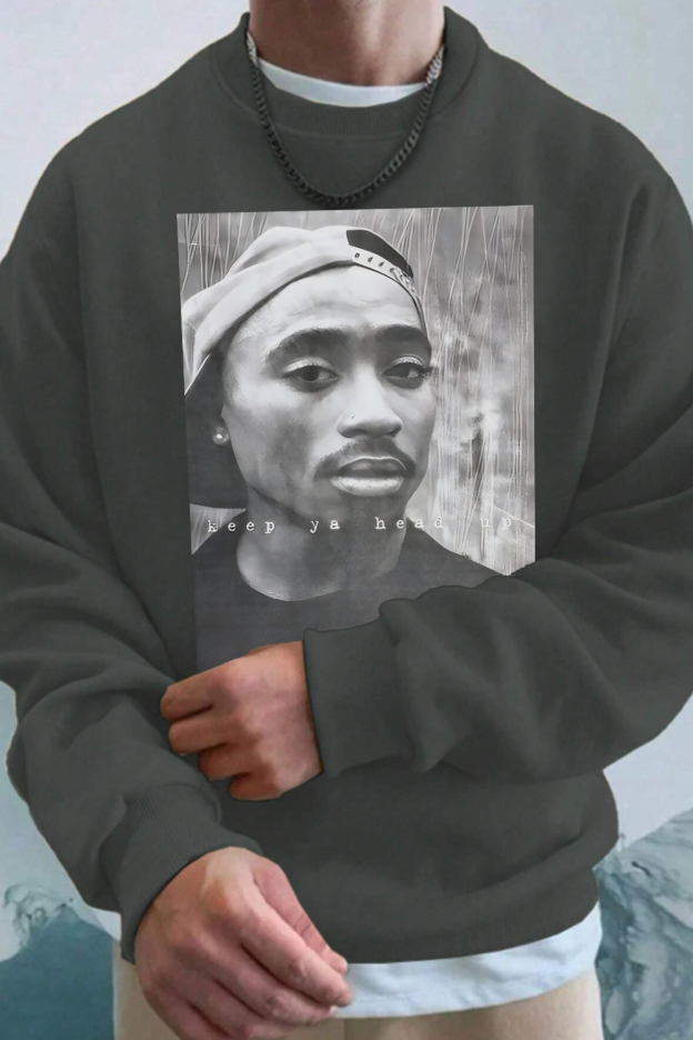 2Pac 90s Rappers Graphic sweatshirt For Men