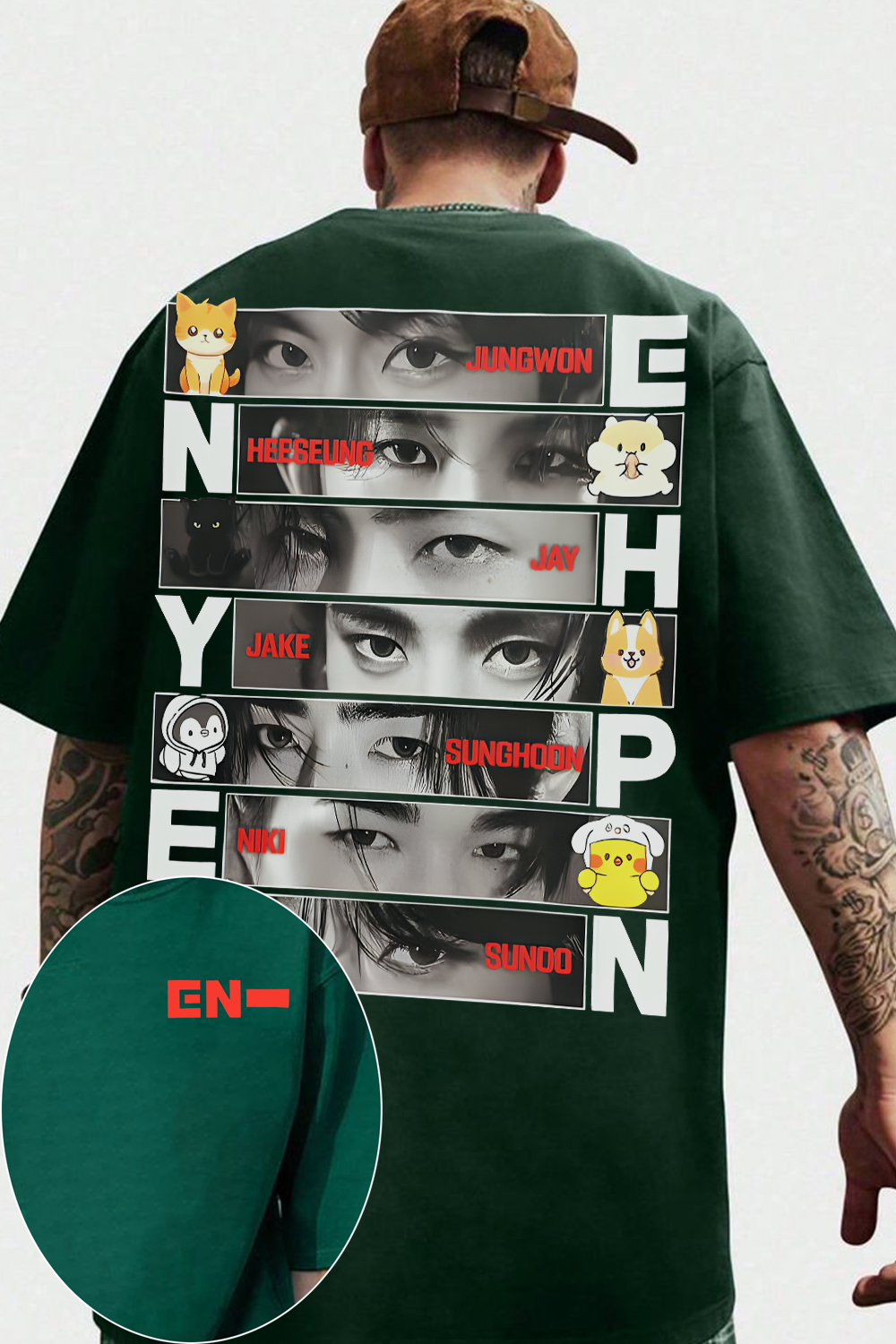 Enhypen 2-Side Fans Shirt For Men