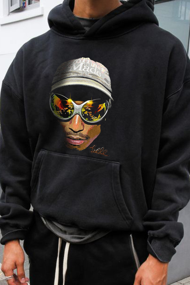 Celebrity Head Print Hoodie