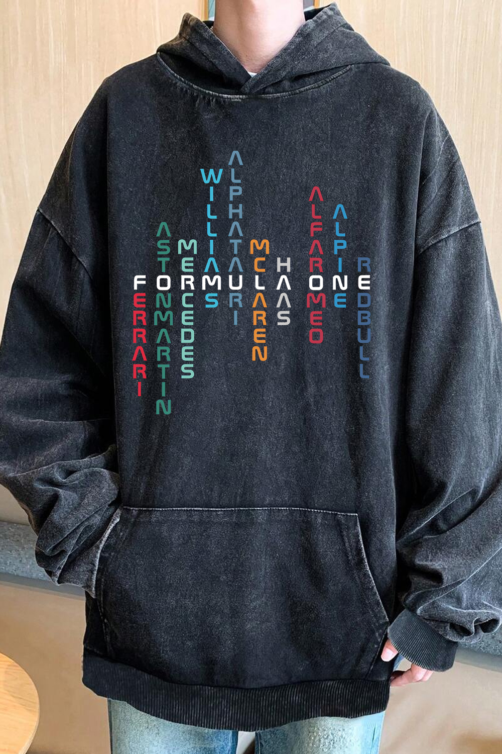 Formula 1 Washed cotton hooded