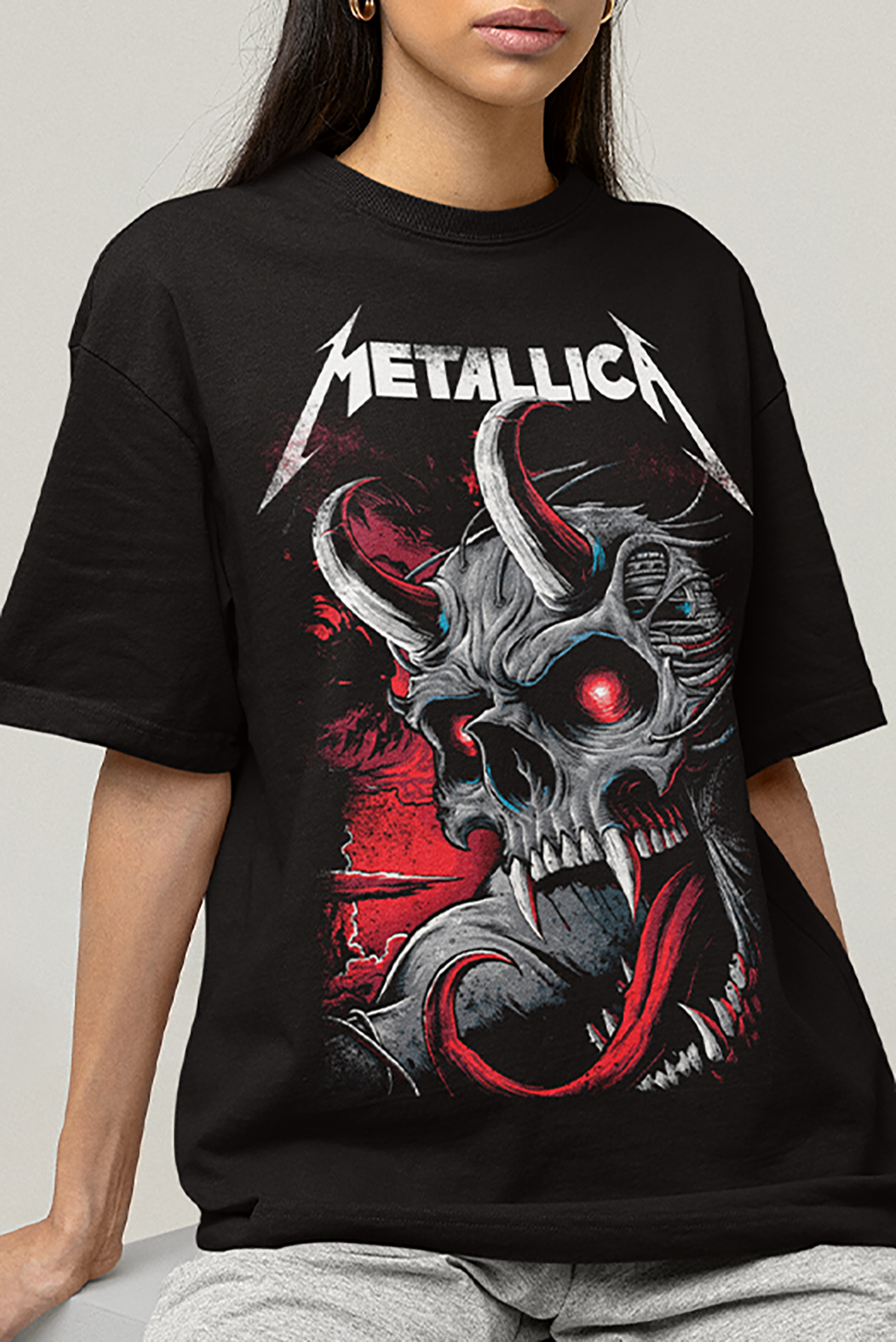 Polera Metallica Hell Tee For Women