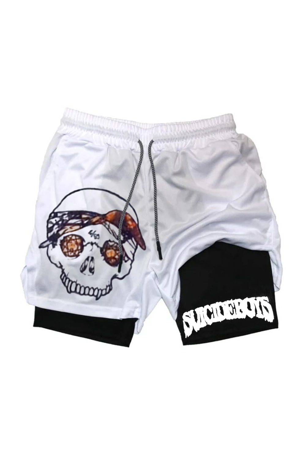 $UICIDEBOY$ KING OF RAP printed shorts