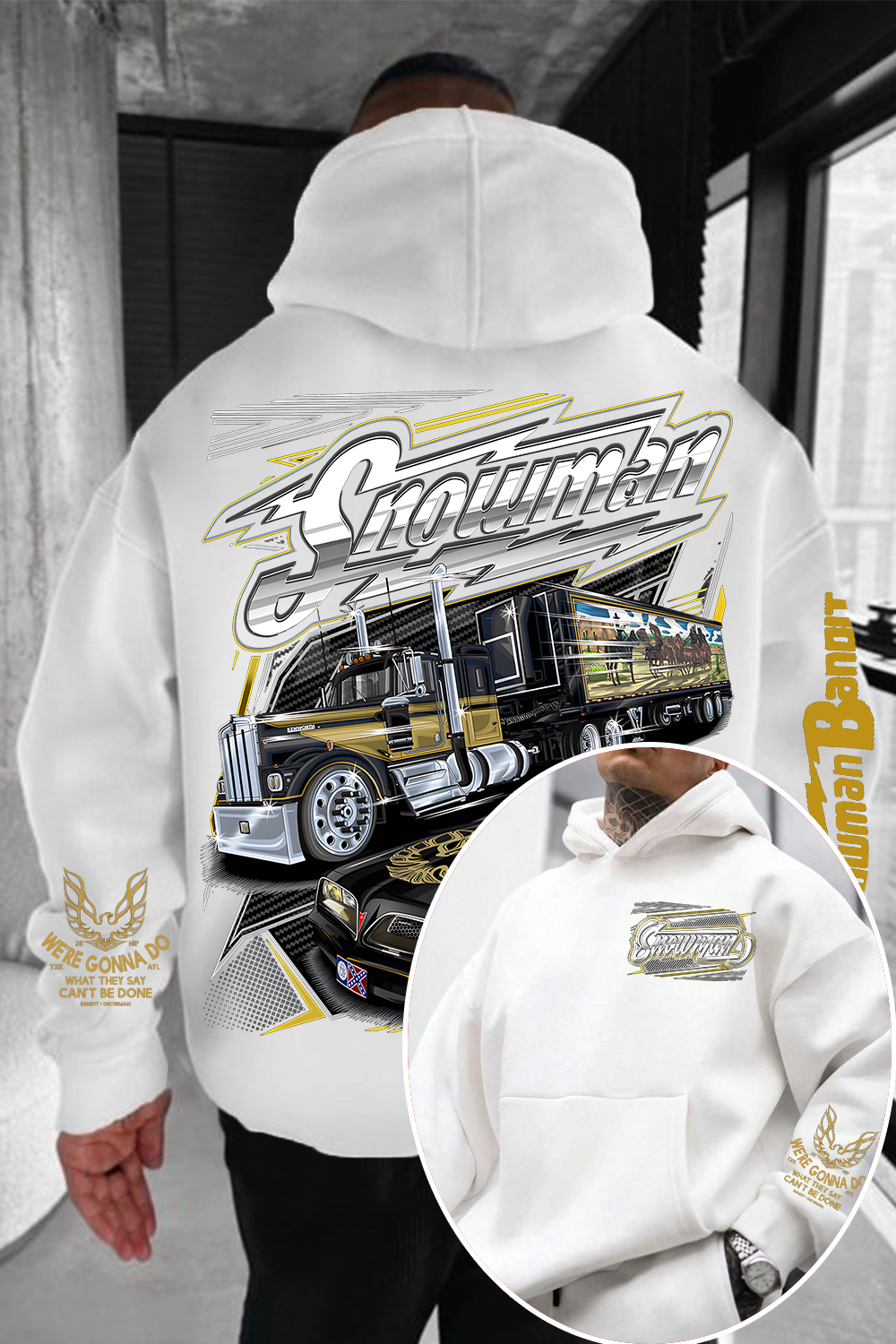 Snowman C.B. Radio Trucker Hoodie – Smokey and The Bandit 2-Side Movie Pullover