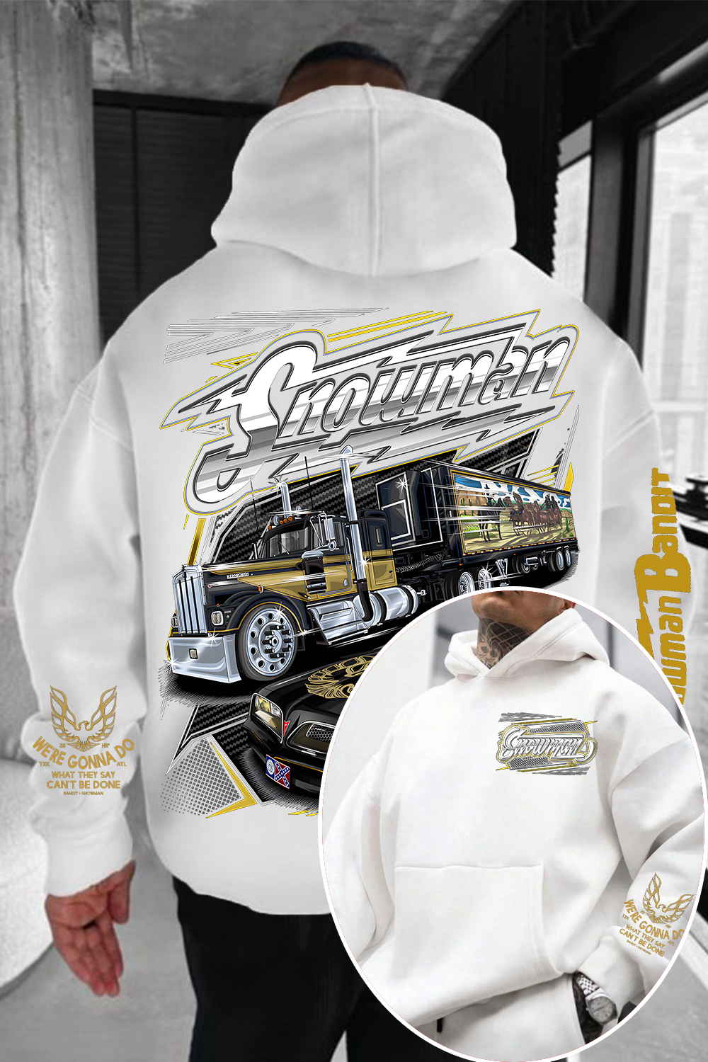 Snowman C.B. Radio Trucker Hoodie – Smokey and The Bandit 2-Side Movie Pullover