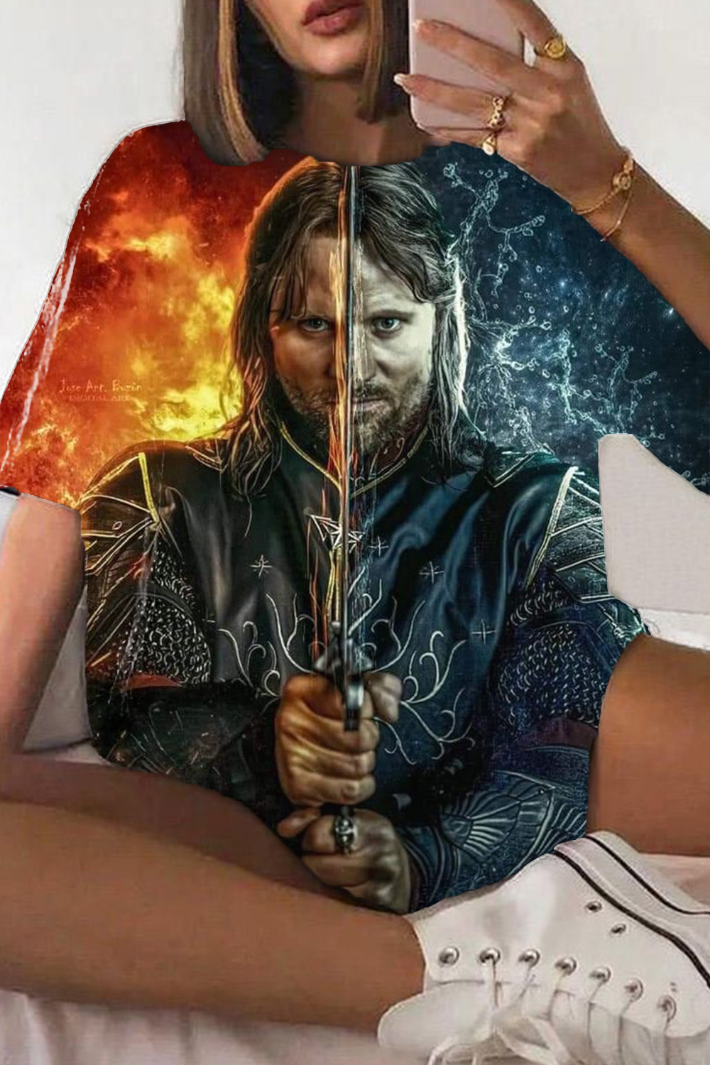 Lord of the Rings Printed Loose Women's Short Sleeve T-Shirt