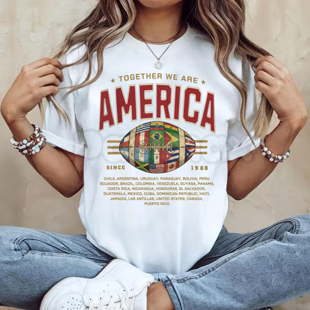 Together We Are America T-Shirt – American Football Game Day Women Tee