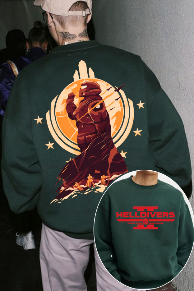 Helldivers 2 Oversized Vintage Unisex Sweatshirt