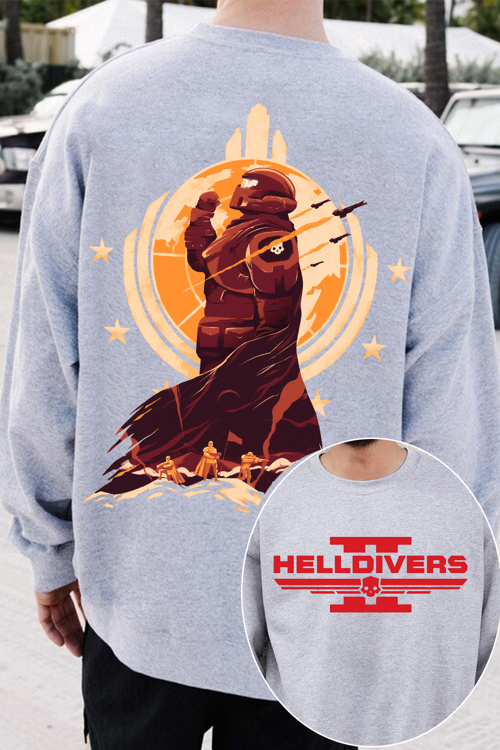 Helldivers 2 Oversized Vintage Unisex Sweatshirt