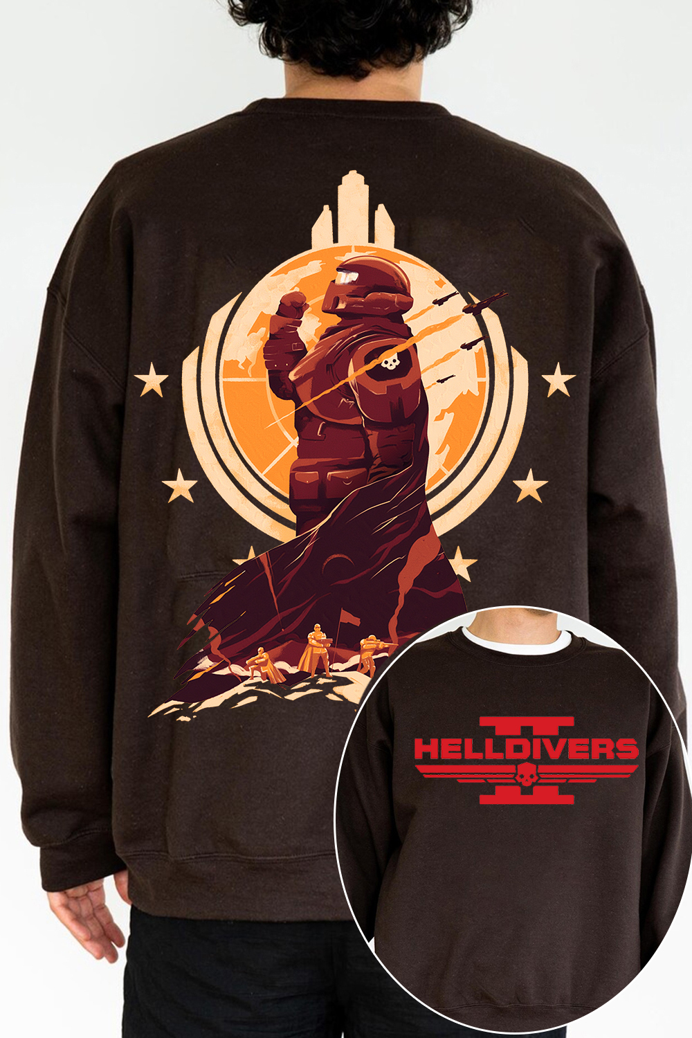 Helldivers 2 Oversized Vintage Unisex Sweatshirt