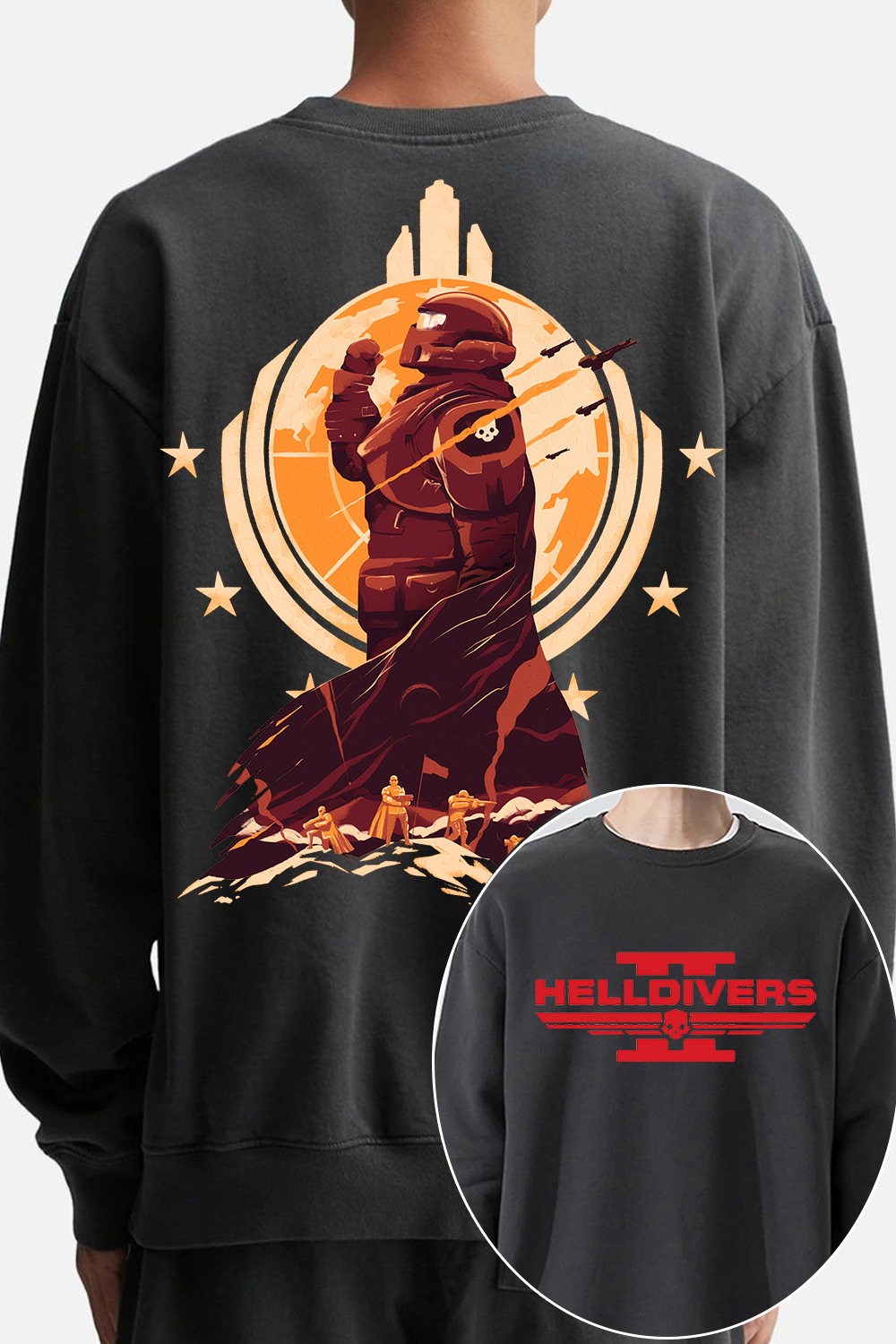 Helldivers 2 Oversized Vintage Unisex Sweatshirt