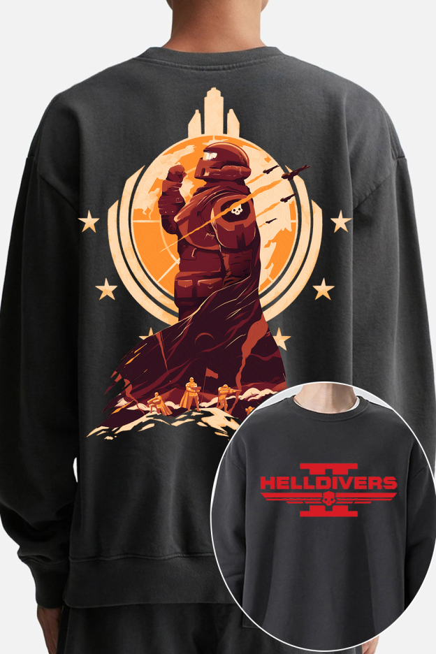 Helldivers 2 Oversized Vintage Unisex Sweatshirt