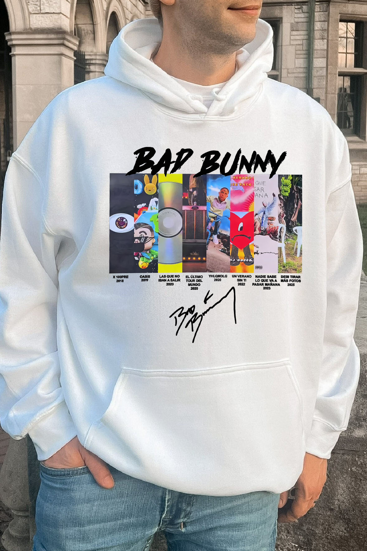 badbunny men hoodie