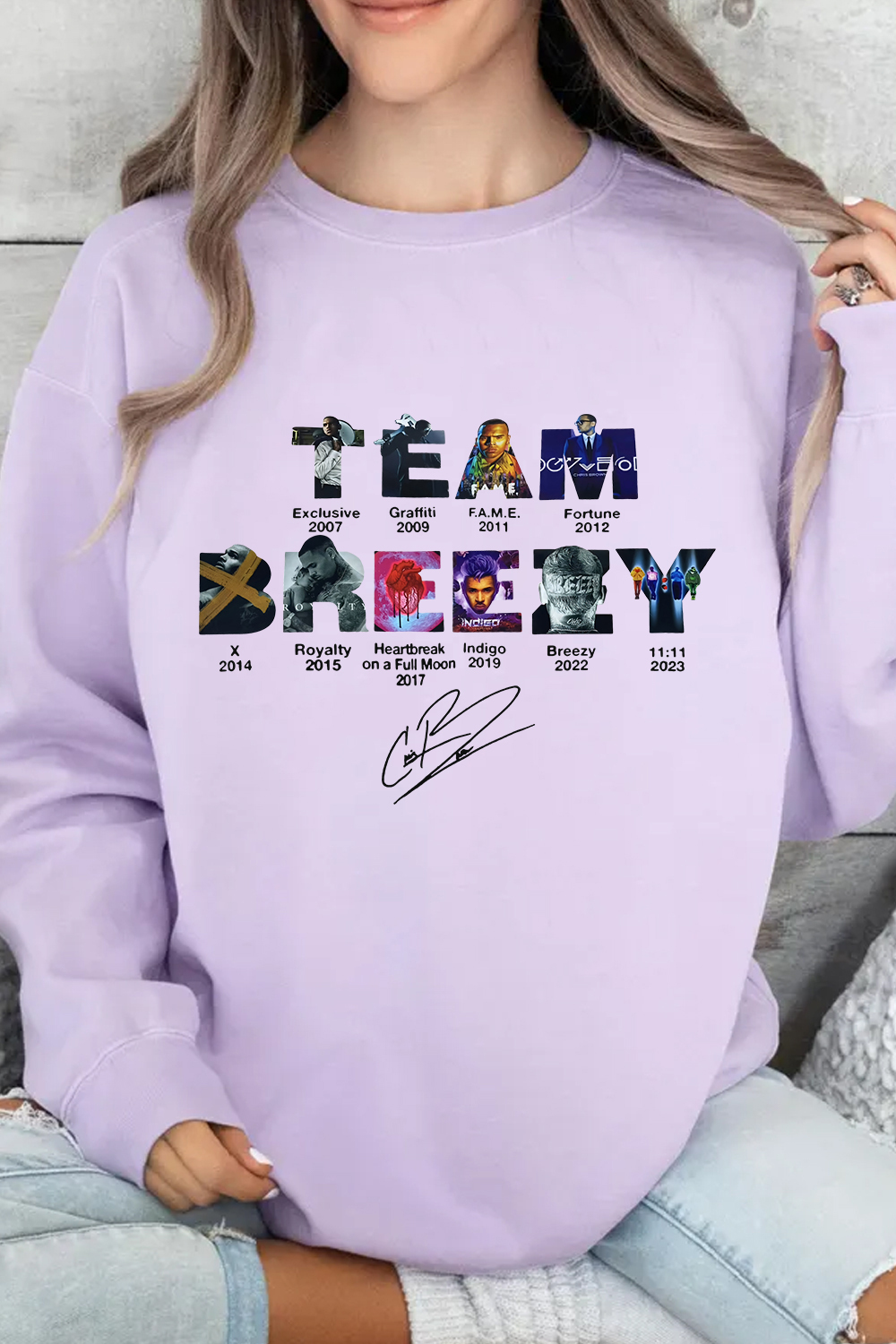 Team Breezy Chris Brown Album Sweatshirt For Women